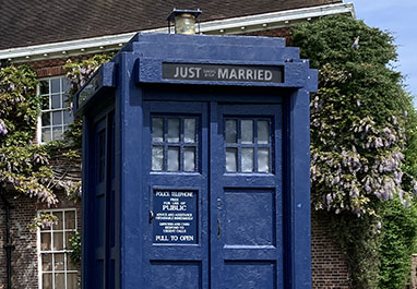 TARDIS in front of stately home